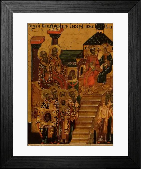 Framed Print : Menology of the month of October, between 1750 and 1800. Creator: Novgorod school Framed Print : Menology of the month of October, between 1750 and 1800. Creator: Novgorod school