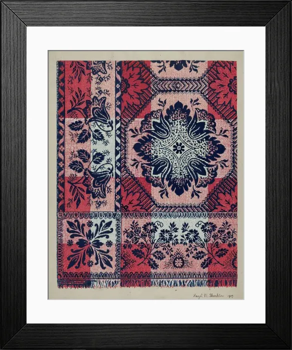 Framed Print : Coverlet, 1937. Creator: Hazel Sheckler Framed Print : Coverlet, 1937. Creator: Hazel Sheckler