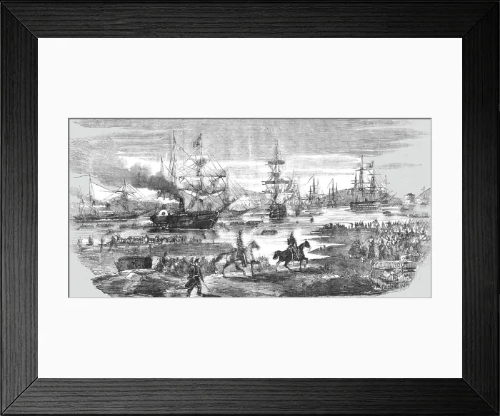 Framed Print : Embarkation of the French Troops at Toulon, 1854. Creator: Unknown Framed Print : Embarkation of the French Troops at Toulon, 1854. Creator: Unknown