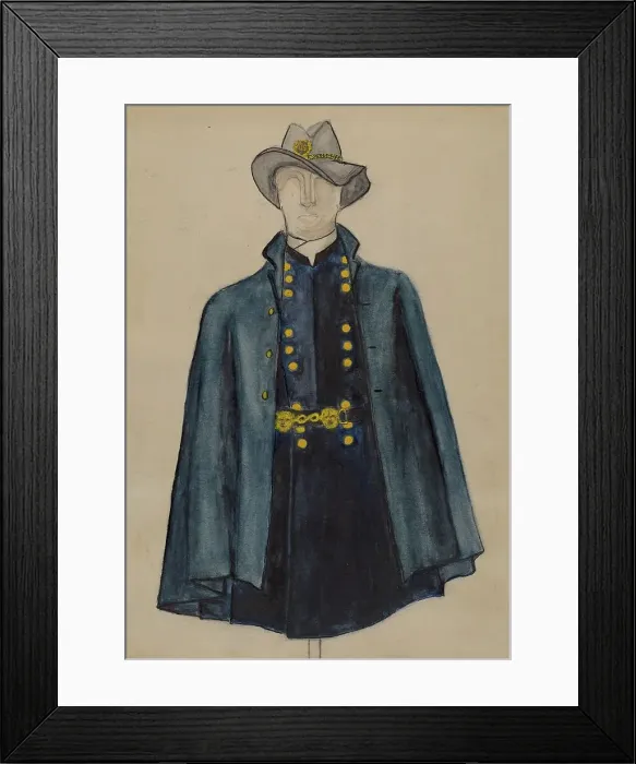 Framed Print : Civil War Field Uniform, c. 1936. Creator: Harold Smith
