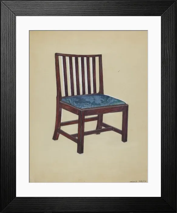 Framed Print : Chair, 1935 / 1942. Creator: Harold Smith Framed Print : Chair, 1935 / 1942. Creator: Harold Smith