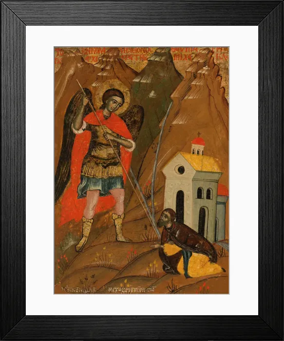 Framed Print : The Miracle of Chonae, 1603. Creator: Greek School Framed Print : The Miracle of Chonae, 1603. Creator: Greek School