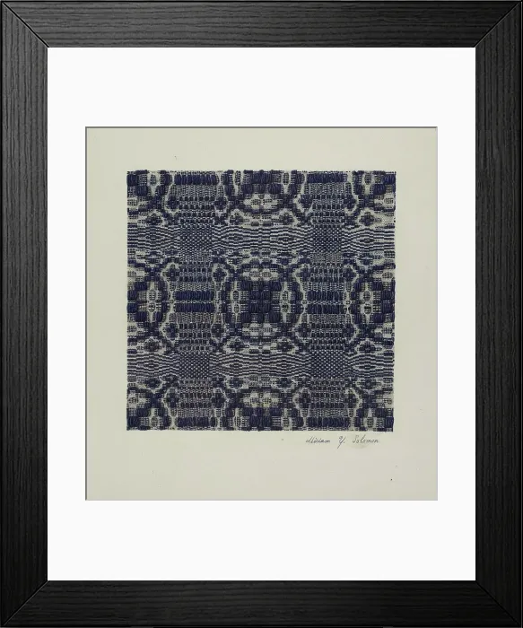 Framed Print : Coverlet, 1935 / 1942. Creator: Miriam Y. Solomon Framed Print : Coverlet, 1935 / 1942. Creator: Miriam Y. Solomon
