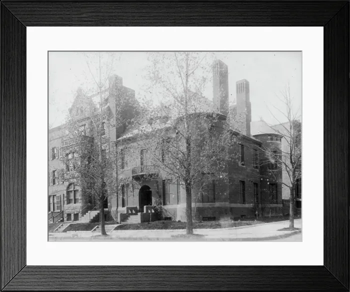 Framed Print : Unidentified Washington, D.C. building exterior, (1900?). Creator: Frances Benjamin Johnston Framed Print : Unidentified Washington, D.C. building exterior, (1900?). Creator: Frances Benjamin Johnston