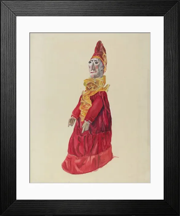 Framed Print : Punch as Clown, c. 1936. Creator: Lillian Stahl Framed Print : Punch as Clown, c. 1936. Creator: Lillian Stahl