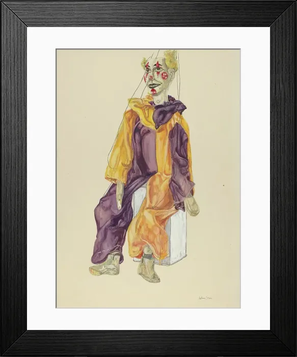 Framed Print : Marionette Clown, c. 1936. Creator: Lillian Stahl Framed Print : Marionette Clown, c. 1936. Creator: Lillian Stahl