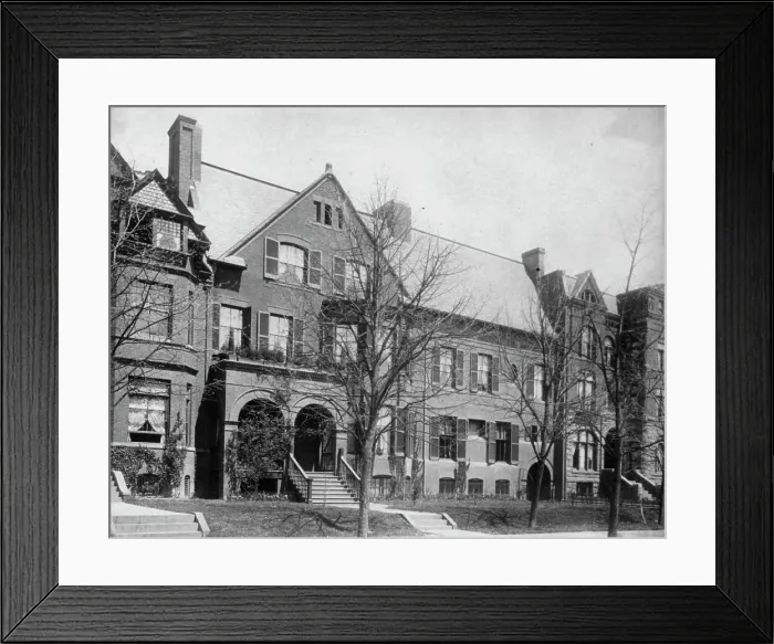 Framed Print : Sen. John Sherman's house, Mass. Ave. near 17th St. N.W. c1897. Creator: Frances Benjamin Johnston Framed Print : Sen. John Sherman's house, Mass. Ave. near 17th St. N.W. c1897. Creator: Frances Benjamin Johnston