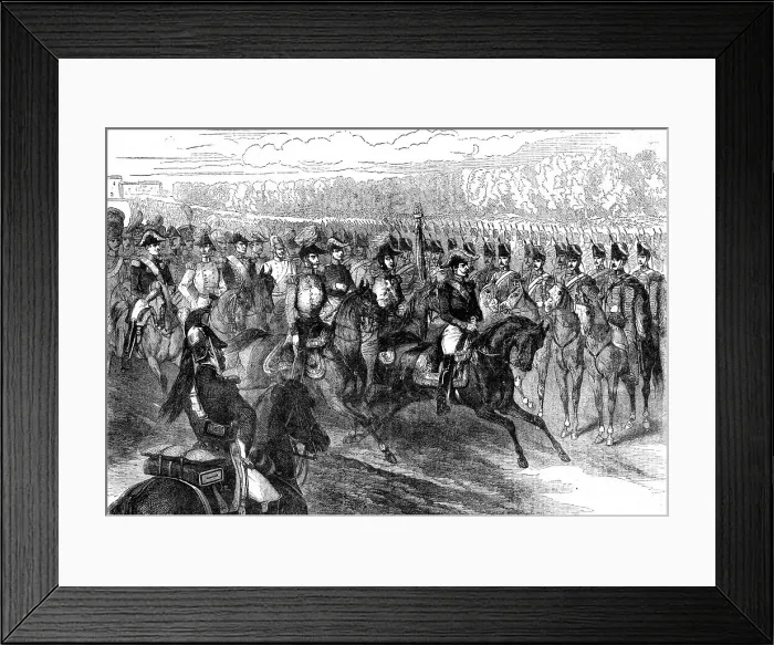 Framed Print : Grand Review in Paris, 12th. April 1854, 1854. Creator: Unknown Framed Print : Grand Review in Paris, 12th. April 1854, 1854. Creator: Unknown