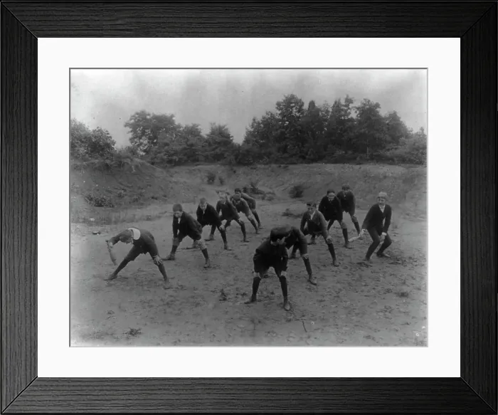 Framed Print : Schoolboys exercising, Washington, D.C. (1899?). Creator: Frances Benjamin Johnston Framed Print : Schoolboys exercising, Washington, D.C. (1899?). Creator: Frances Benjamin Johnston