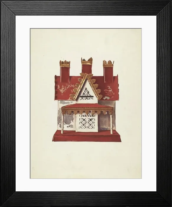Framed Print : Bank: Toy Building, 1935 / 1942. Creator: Telli Framed Print : Bank: Toy Building, 1935 / 1942. Creator: Telli