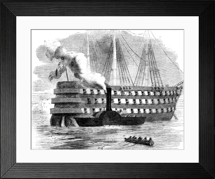 Framed Print : The Neptune, Admiral Corry's Flag-Ship, 1854. Creator: Unknown Framed Print : The Neptune, Admiral Corry's Flag-Ship, 1854. Creator: Unknown