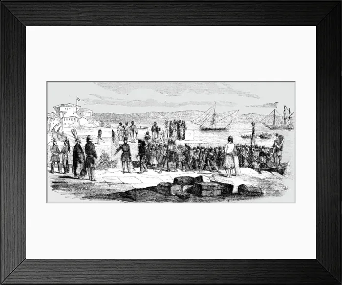 Framed Print : Landing of the Chasseurs de Vincennes at Gallipoli, 1854 Creator: Unknown Framed Print : Landing of the Chasseurs de Vincennes at Gallipoli, 1854 Creator: Unknown