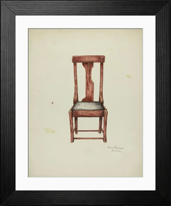 Framed Print : Chair, c. 1939. Creator: Grace Thomas Framed Print : Chair, c. 1939. Creator: Grace Thomas