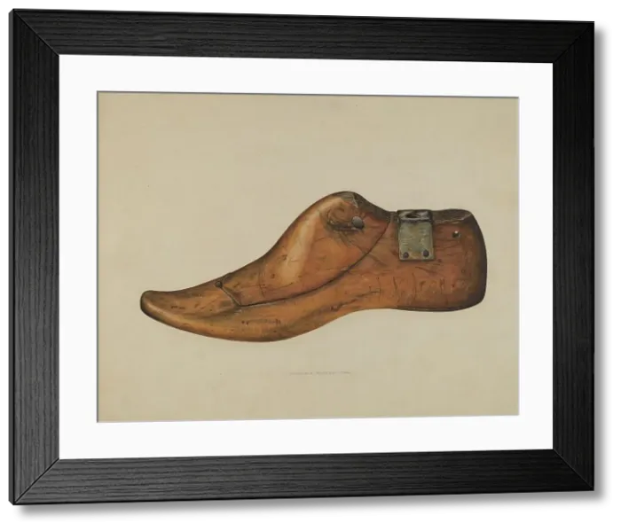 Framed Print : Shoe Last, 1938. Creator: Harvey Thoss Framed Print : Shoe Last, 1938. Creator: Harvey Thoss