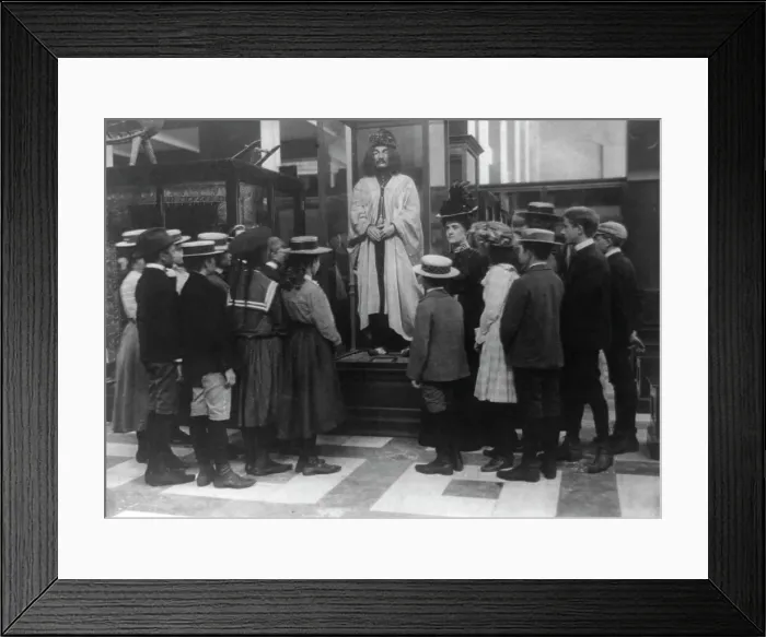 Framed Print : A field trip to the Smithsonian Institution, (1899?). Creator: Frances Benjamin Johnston Framed Print : A field trip to the Smithsonian Institution, (1899?). Creator: Frances Benjamin Johnston