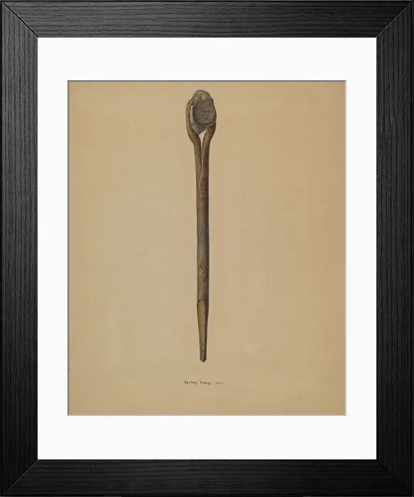 Framed Print : Handmade Soldering Iron, 1939. Creator: Harvey Thoss Framed Print : Handmade Soldering Iron, 1939. Creator: Harvey Thoss