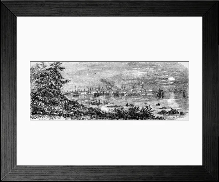 Framed Print : The Arsenal of Sweaborg, in the Gulf of Finland, 1854. Creator: Unknown Framed Print : The Arsenal of Sweaborg, in the Gulf of Finland, 1854. Creator: Unknown
