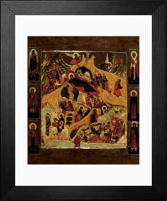 Framed Print : Nativity, between 1600 and 1700. Creator: Russian School Framed Print : Nativity, between 1600 and 1700. Creator: Russian School