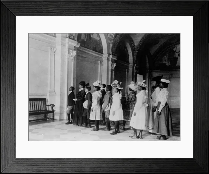 Framed Print : A visit to the Library of Congress, (1899?). Creator: Frances Benjamin Johnston Framed Print : A visit to the Library of Congress, (1899?). Creator: Frances Benjamin Johnston
