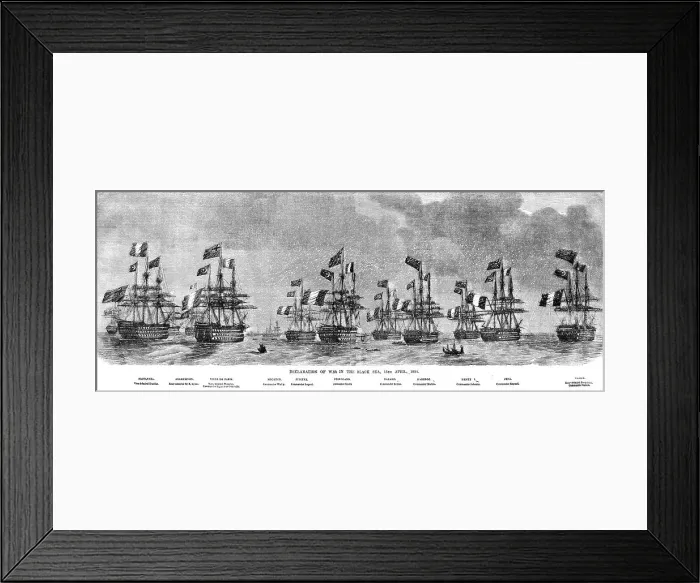 Framed Print : Declaration of War in the Black Sea, 1854. Creator: Unknown Framed Print : Declaration of War in the Black Sea, 1854. Creator: Unknown