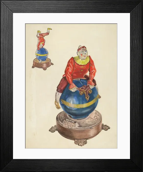 Framed Print : Toy Bank, c. 1937. Creator: Lew Tower Framed Print : Toy Bank, c. 1937. Creator: Lew Tower