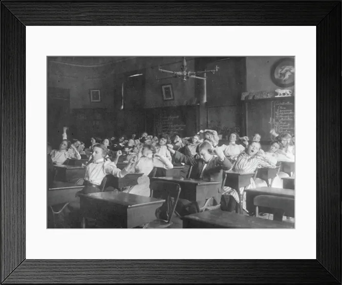 Framed Print : Stretching and yawning, 2nd Division, (1899?). Creator: Frances Benjamin Johnston Framed Print : Stretching and yawning, 2nd Division, (1899?). Creator: Frances Benjamin Johnston