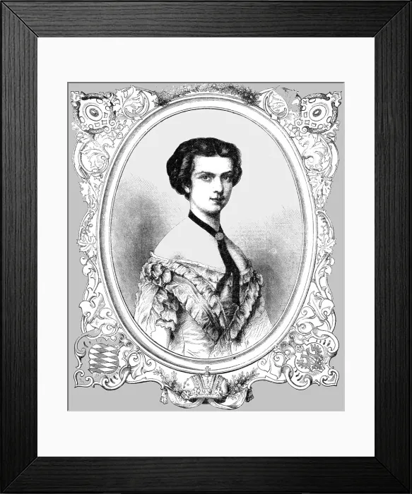 Framed Print : Elizabeth Amelia Eugenia, Empress of Austria, 1854. Creator: Unknown Framed Print : Elizabeth Amelia Eugenia, Empress of Austria, 1854. Creator: Unknown