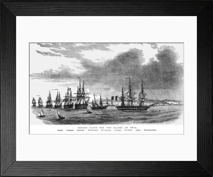 Framed Print : French Fleet for the Baltic at Deal, 1854. Creator: Unknown Framed Print : French Fleet for the Baltic at Deal, 1854. Creator: Unknown