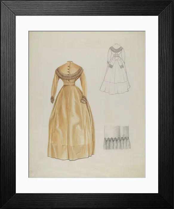 Framed Print : Dress, c. 1937. Creator: John Tubrant Framed Print : Dress, c. 1937. Creator: John Tubrant