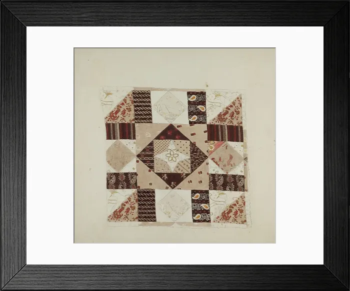 Framed Print : Printed Cotton (Quilt), 1935 / 1942. Creator: John Tubrant Framed Print : Printed Cotton (Quilt), 1935 / 1942. Creator: John Tubrant