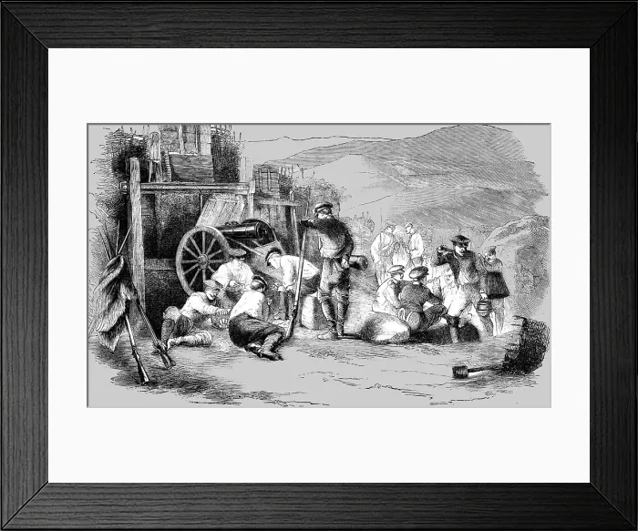 Framed Print : Russian encampment in the Caucasus, 1854. Creator: Unknown Framed Print : Russian encampment in the Caucasus, 1854. Creator: Unknown