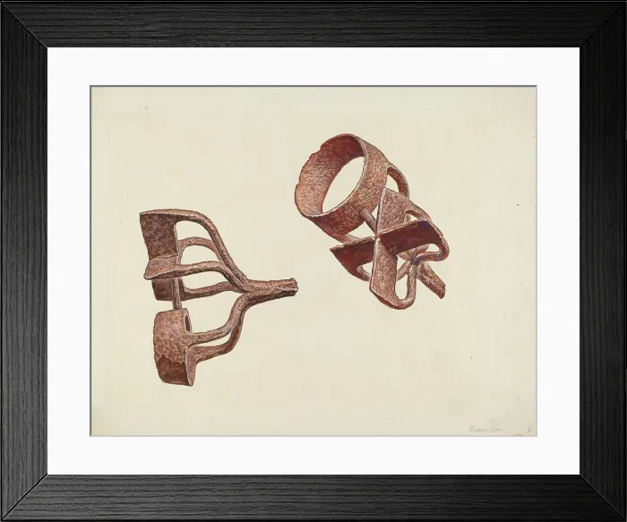 Framed Print : Branding Iron, c. 1942. Creator: Eugene Upton Framed Print : Branding Iron, c. 1942. Creator: Eugene Upton
