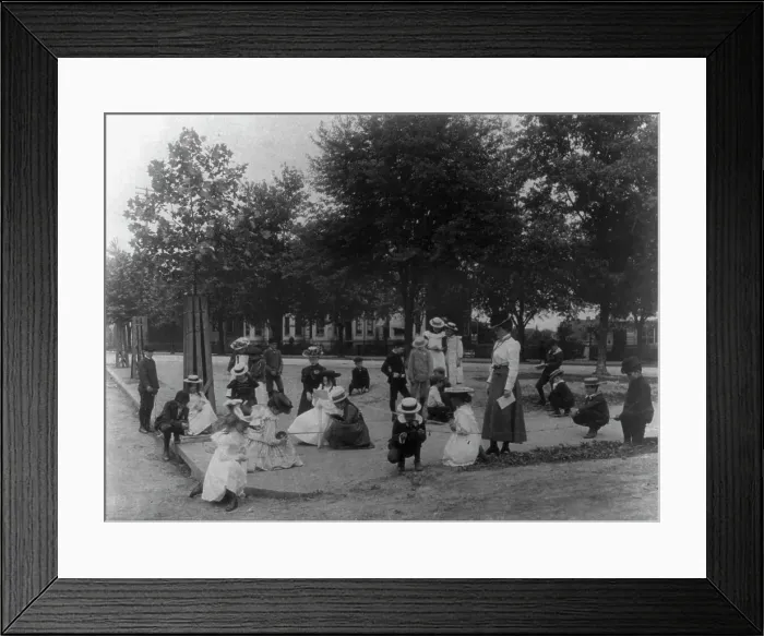 Framed Print : 6th Division mathematics class on a street paving problem, (1899?). Creator: Frances Benjamin Johnston Framed Print : 6th Division mathematics class on a street paving problem, (1899?). Creator: Frances Benjamin Johnston
