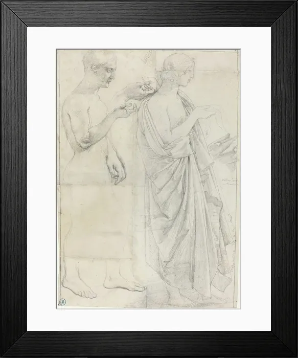 Framed Print : Two Studies of Virgil, c. 1812 and c. 1825. Creator: Jean-Auguste-Dominique Ingres Framed Print : Two Studies of Virgil, c. 1812 and c. 1825. Creator: Jean-Auguste-Dominique Ingres