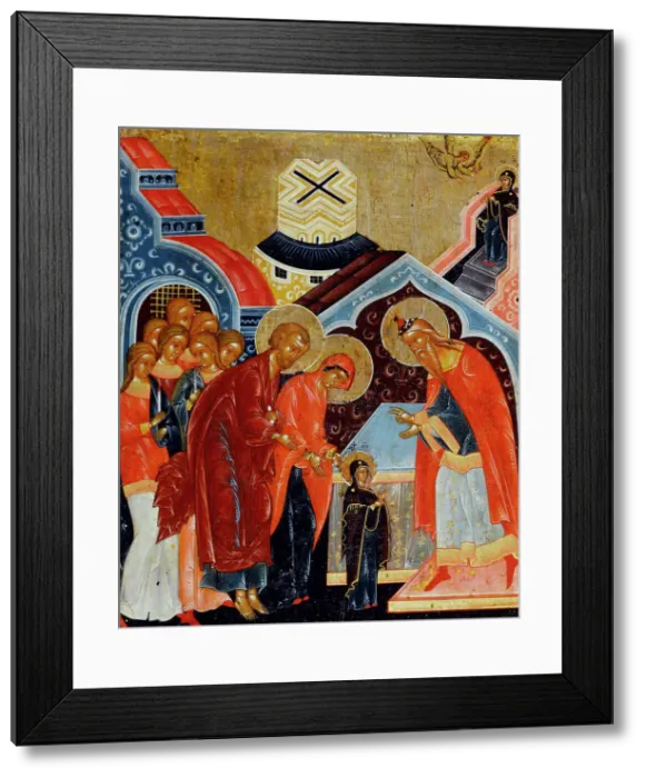 Framed Print : Presentation of the Virgin in the Temple, between 1700 and 1800. Creator: School of Palekh Framed Print : Presentation of the Virgin in the Temple, between 1700 and 1800. Creator: School of Palekh