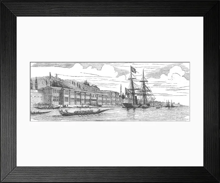 Framed Print : The Sultan going to visit Prince Napoleon at the Palace of Defter Dar Bournou, 1854. Creator: Unknown Framed Print : The Sultan going to visit Prince Napoleon at the Palace of Defter Dar Bournou, 1854. Creator: Unknown