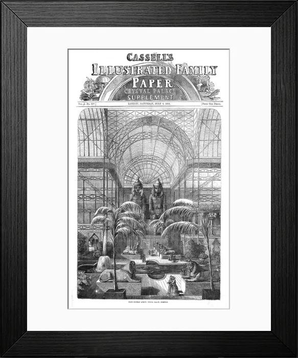 Framed Print : Grand Egyptian Avenue, Crystal Palace, Sydenham, 1854. Creator: Unknown Framed Print : Grand Egyptian Avenue, Crystal Palace, Sydenham, 1854. Creator: Unknown