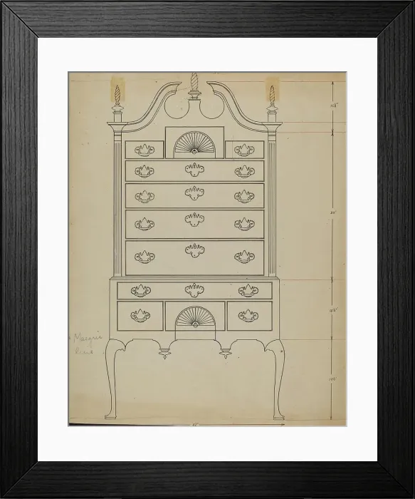 Framed Print : Chest, 1935 / 1942. Creator: Unknown Framed Print : Chest, 1935 / 1942. Creator: Unknown