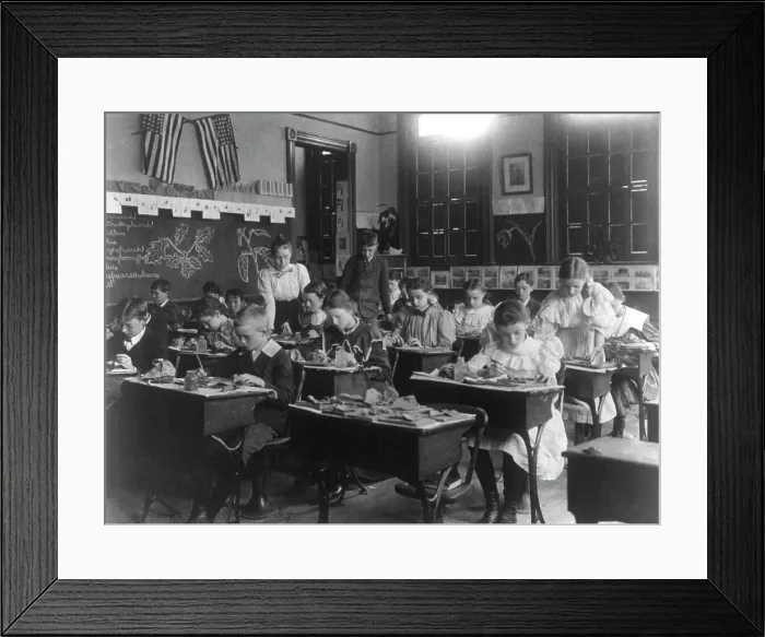 Framed Print : Leaf and flower painting, 2nd Division, (1899?). Creator: Frances Benjamin Johnston Framed Print : Leaf and flower painting, 2nd Division, (1899?). Creator: Frances Benjamin Johnston