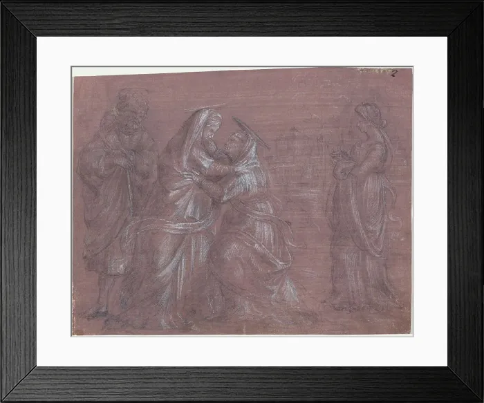 Framed Print : The Visitation, c. 1520. Creator: Unknown Framed Print : The Visitation, c. 1520. Creator: Unknown