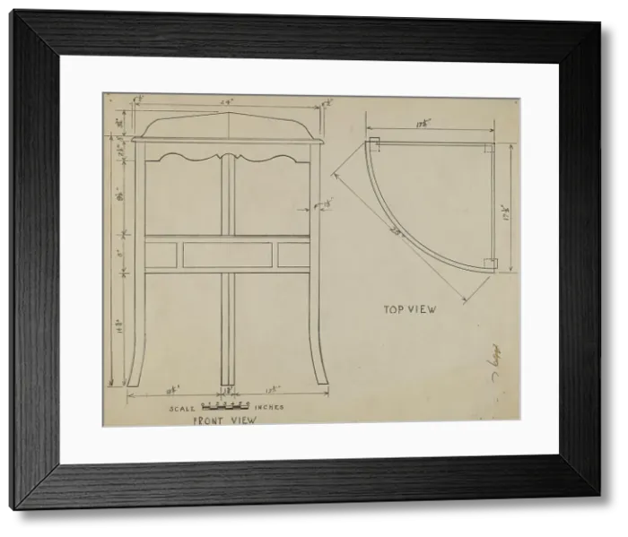 Framed Print : Wash Stand, 1935 / 1942. Creator: Unknown