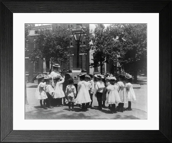 Framed Print : 2nd Division grade school pupils examining mail box, Washington, D.C. (1899?). Creator: Frances Benjamin Johnston Framed Print : 2nd Division grade school pupils examining mail box, Washington, D.C. (1899?). Creator: Frances Benjamin Johnston