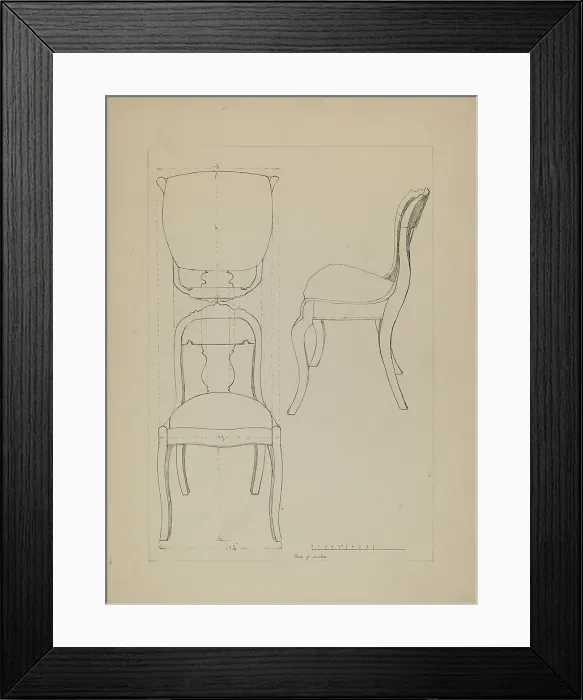 Framed Print : Chair, 1935 / 1942. Creator: Unknown Framed Print : Chair, 1935 / 1942. Creator: Unknown