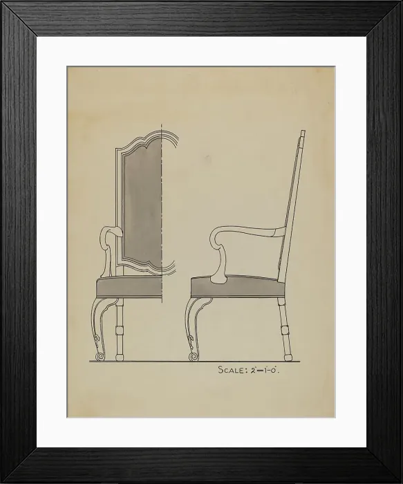 Framed Print : Chair, 1935 / 1942. Creator: Unknown Framed Print : Chair, 1935 / 1942. Creator: Unknown