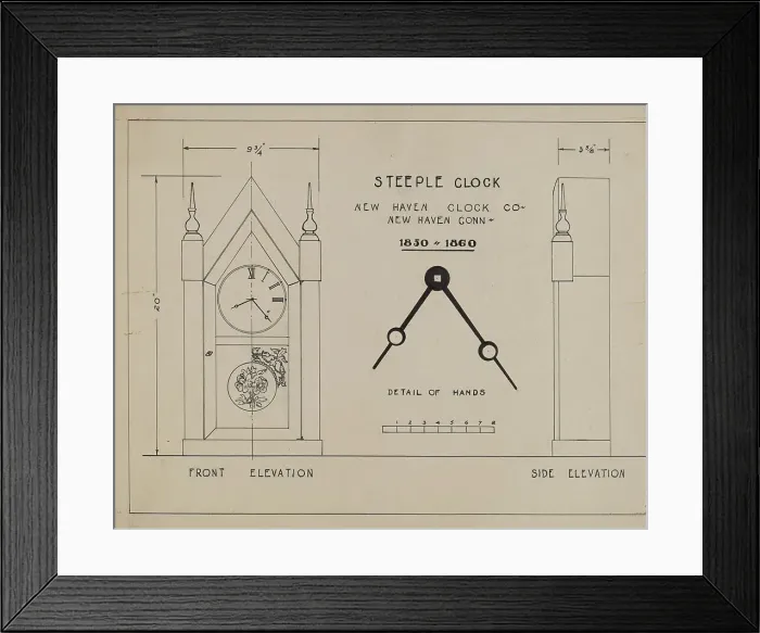 Framed Print : Steeple Clock, 1935 / 1942. Creator: Unknown Framed Print : Steeple Clock, 1935 / 1942. Creator: Unknown