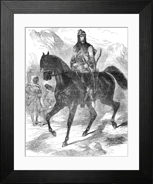 Framed Print : Schamyl, the Circassian Chief, 1854. Creator: Unknown Framed Print : Schamyl, the Circassian Chief, 1854. Creator: Unknown