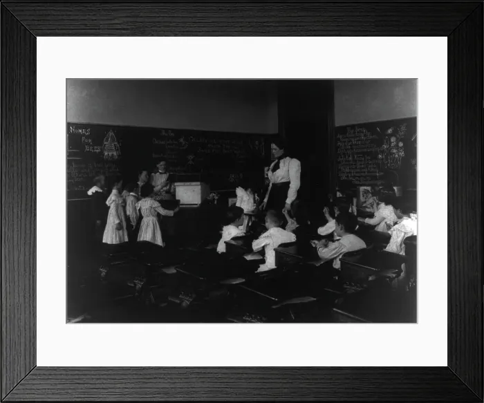 Framed Print : Washington, D.C. Public Schools - classroom scenes and school activities, (1899?). Creator: Frances Benjamin Johnston Framed Print : Washington, D.C. Public Schools - classroom scenes and school activities, (1899?). Creator: Frances Benjamin Johnston
