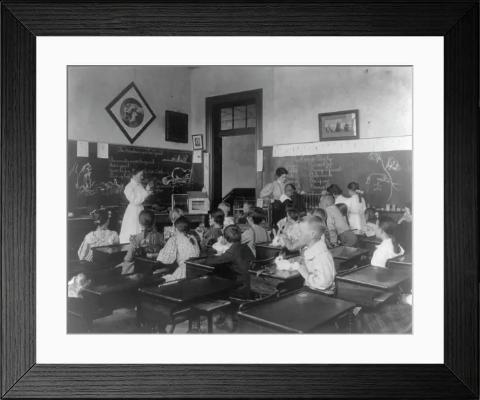 Framed Print : Washington, D.C. Public Schools - classroom scenes and school activities, (1899?). Creator: Frances Benjamin Johnston Framed Print : Washington, D.C. Public Schools - classroom scenes and school activities, (1899?). Creator: Frances Benjamin Johnston