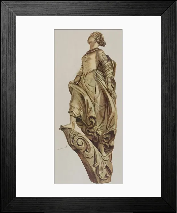 Framed Print : Figurehead, 1935 / 1942. Creator: Unknown