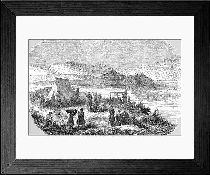 Framed Print : Occupation of the Piraeus by the French Troops, 1854. Creator: Unknown Framed Print : Occupation of the Piraeus by the French Troops, 1854. Creator: Unknown